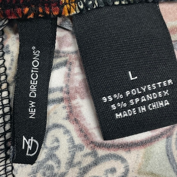 NWT Women’s Large, New Directions Flared Multi-Colored Pants - Picture 7 of 13